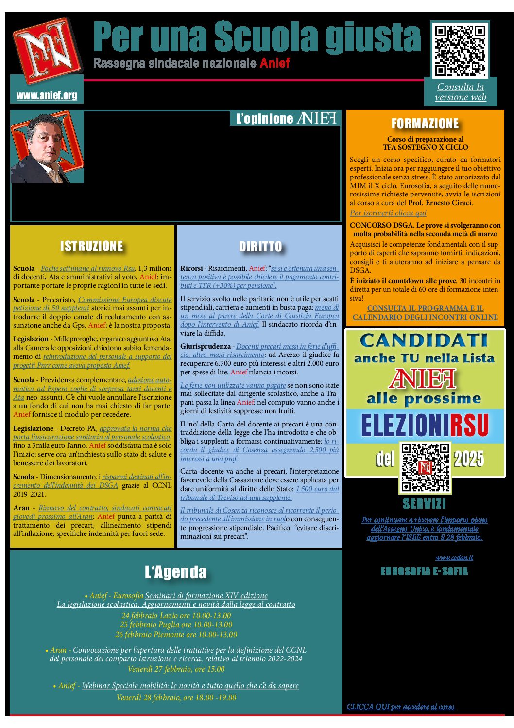 RASSEGNA SINDACALE ANIEF 2025